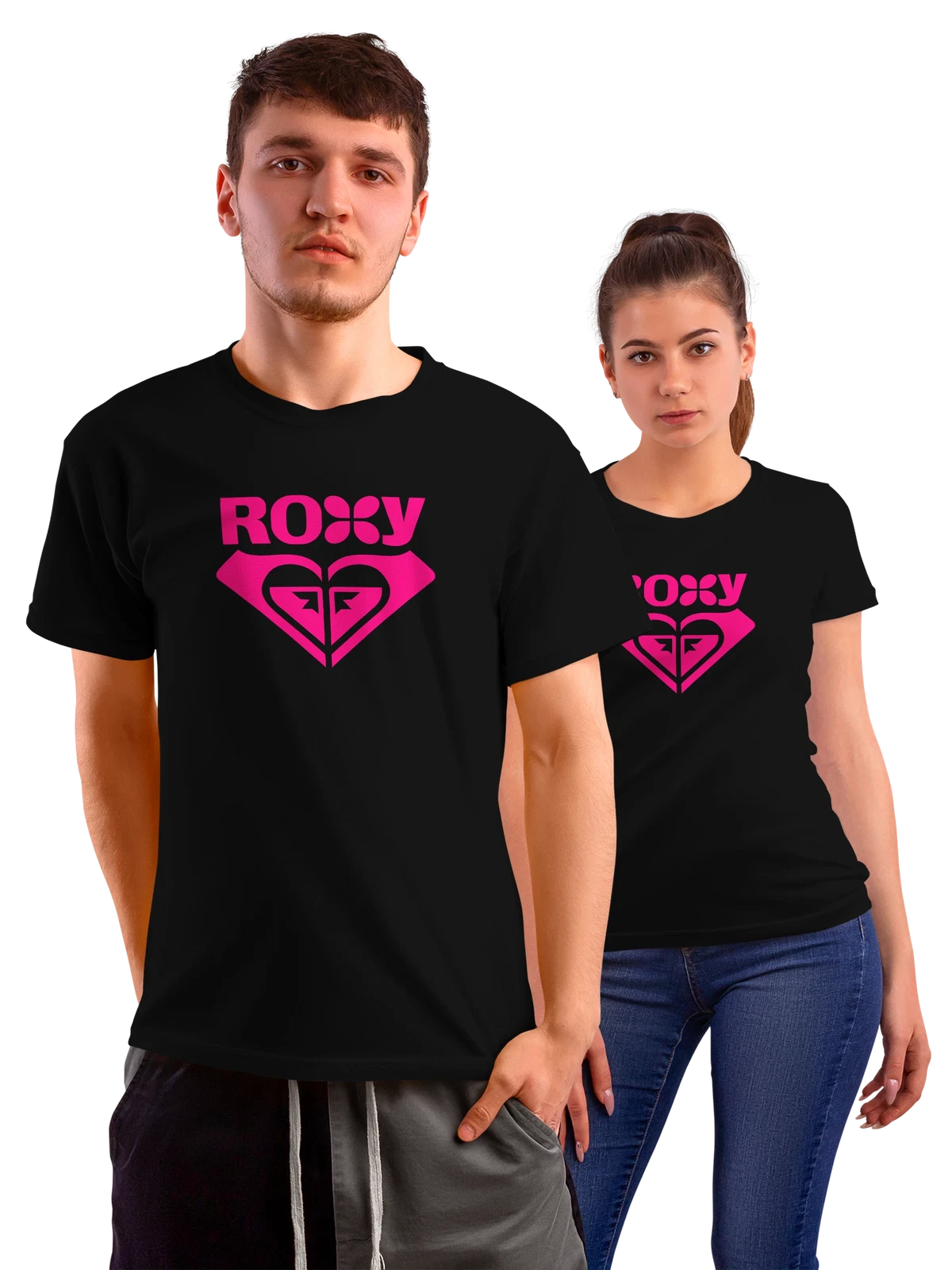 Футболка Roxy чёрная с принтом — серфбординг и сноуборд — Чёрная, фото 1
