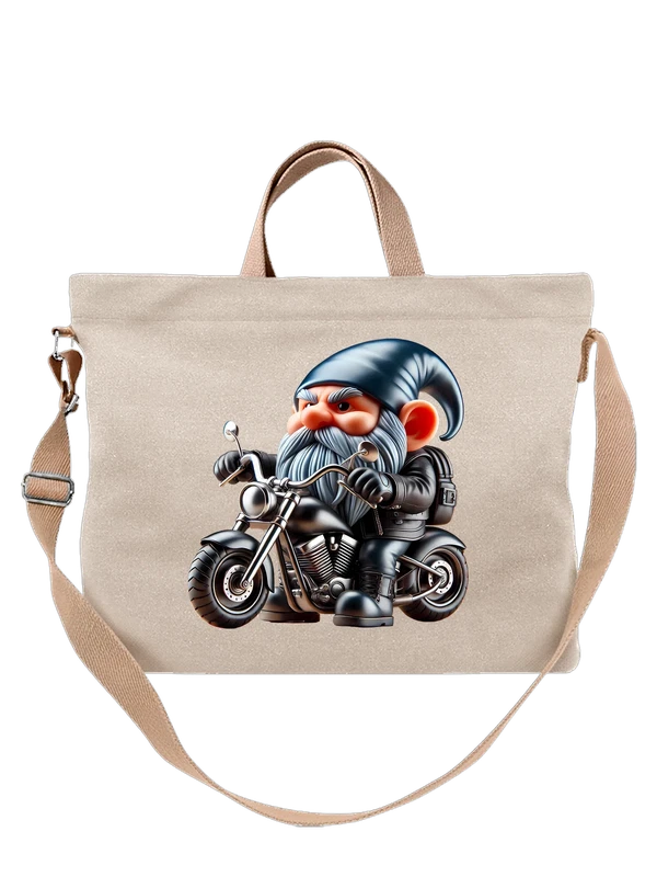 Сумка biker gnome на чоппере в шлеме — Белая, фото 1