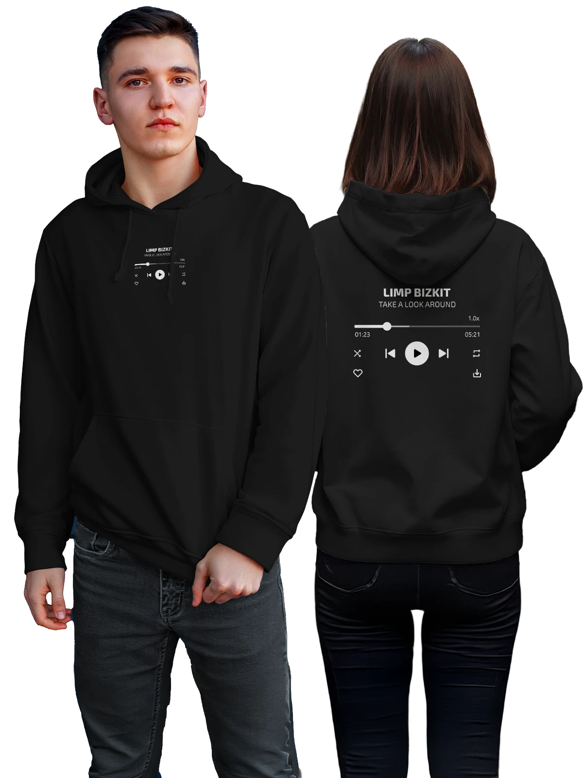 Худи Limp Bizkit Take a Look Around чёрное с принтом — песня — Чёрная, фото 1