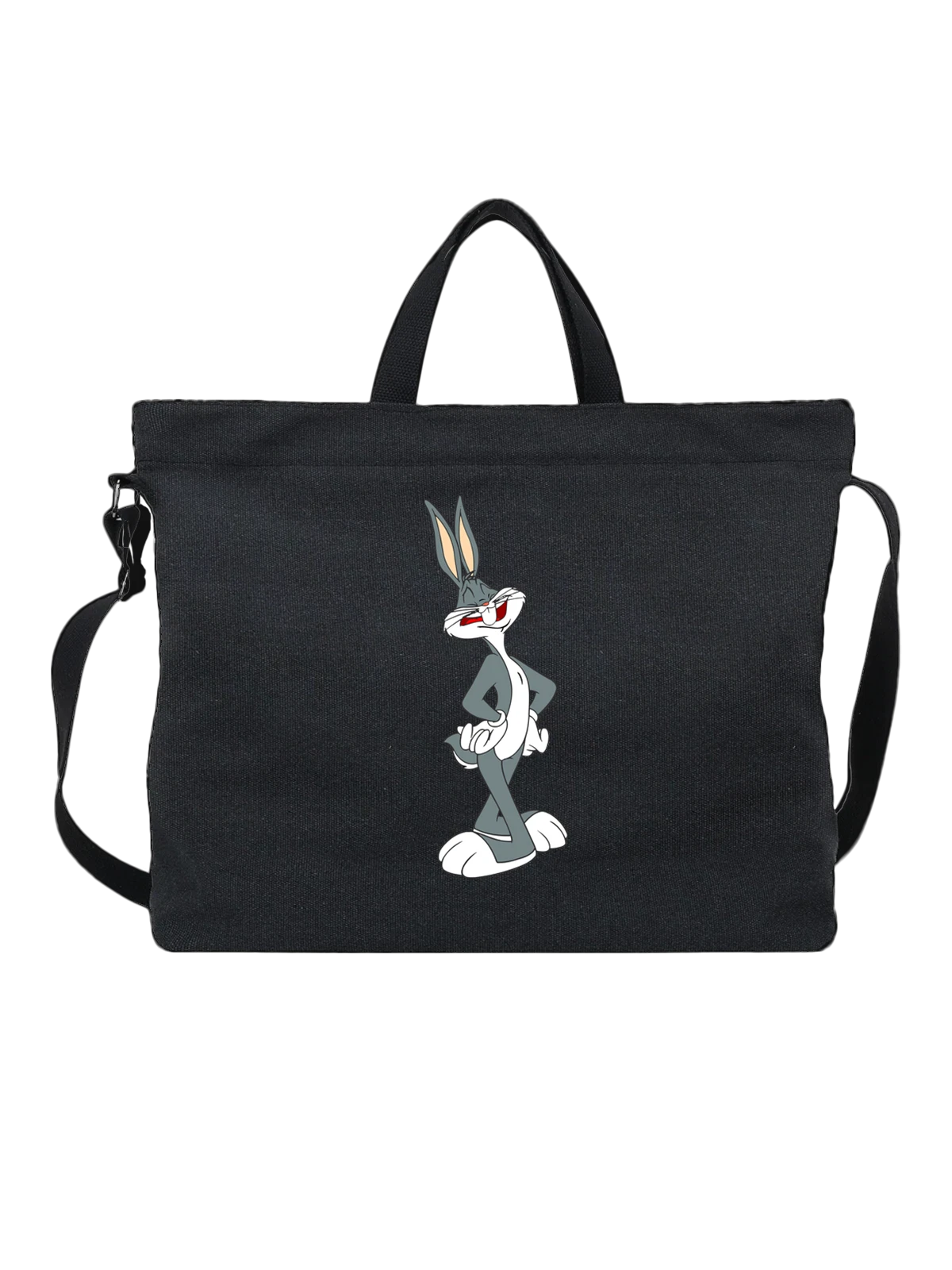 Сумка Заяц Багз Банни чёрная с принтом — Daffy Duck — Чёрная, фото 1