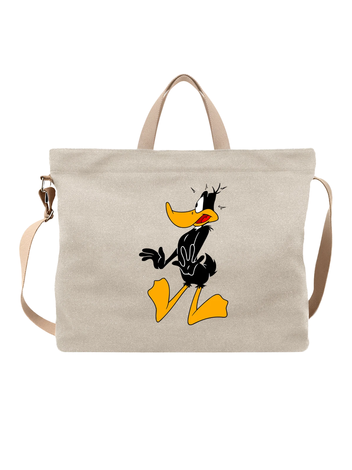 Сумка Утка даффи дак белая с принтом — Daffy Duck — Белая, фото 1