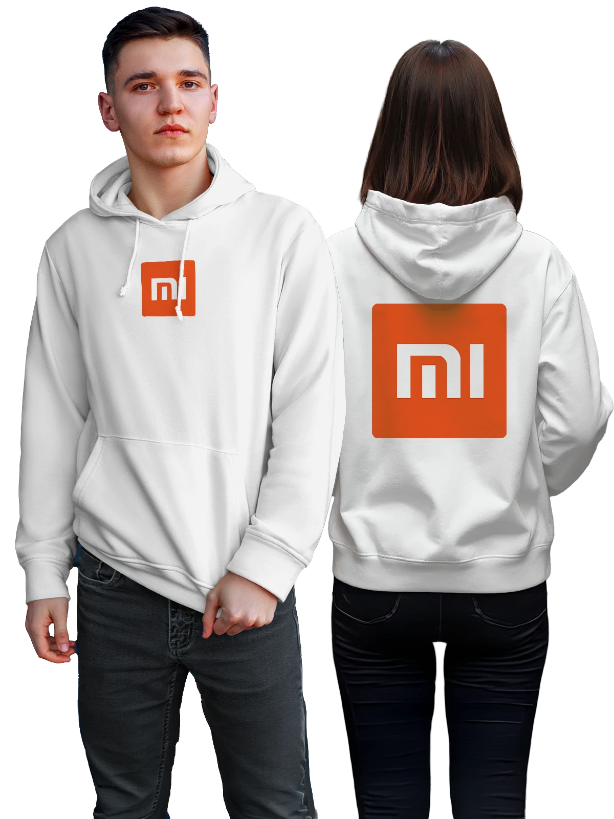 Худи Xiaomi белое с принтом — умные устройства — Белая, фото 1