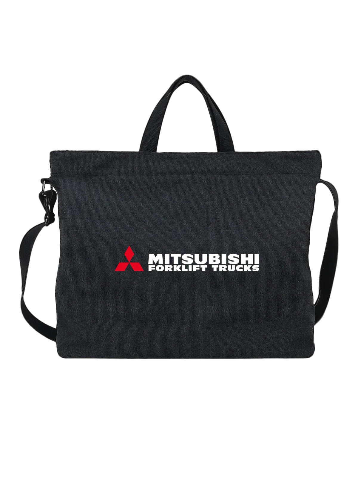 Сумка Mitsubishi чёрная с принтом — вилочные погрузчики — Чёрная, фото 1
