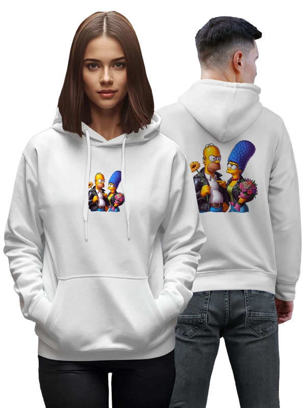 Худи Гомер Мардж Симпсоны Simpsons — Белая, фото 1