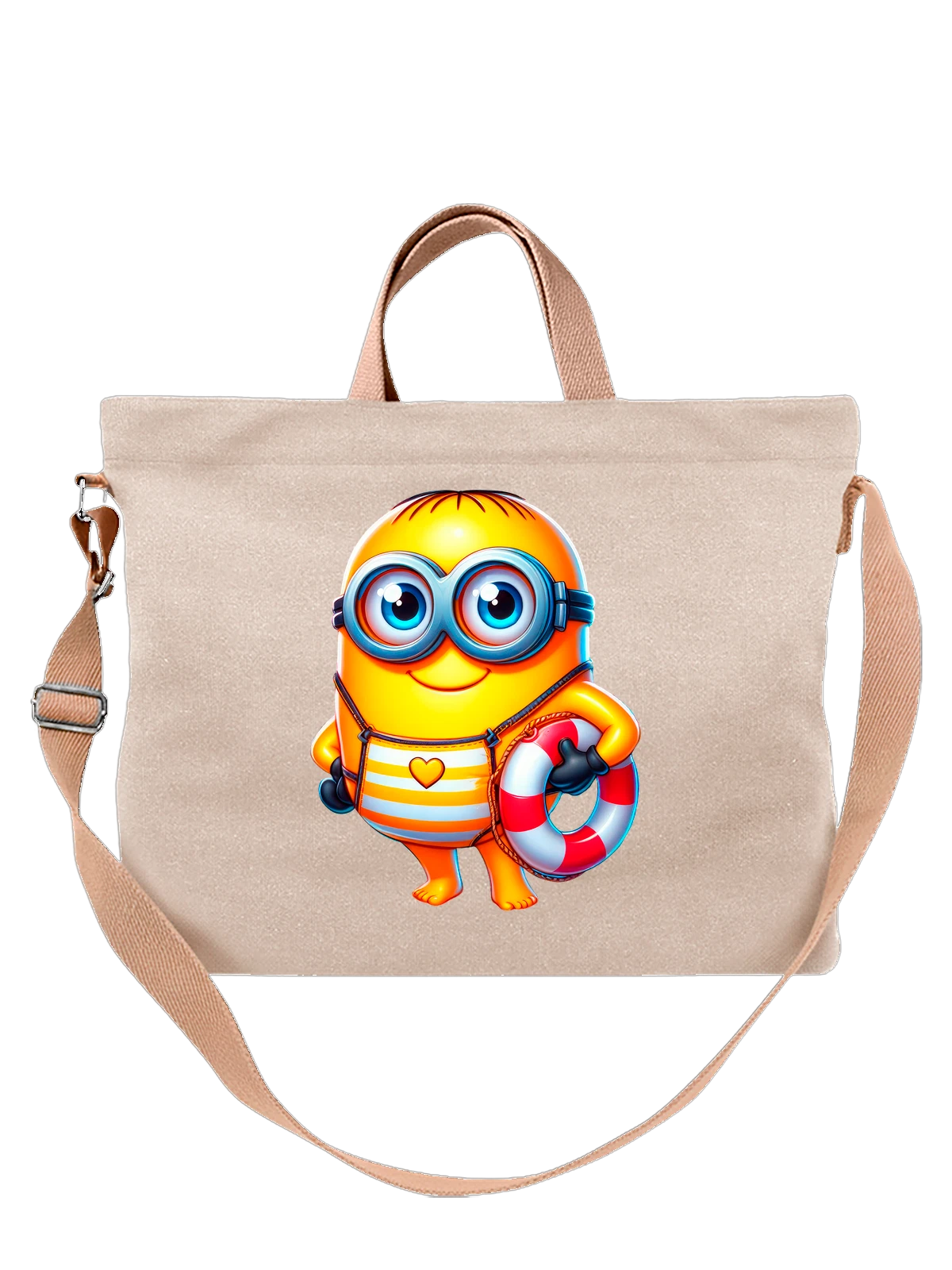 Сумка с Миньоном море Minion белая с принтом — коллекционный образ — Белая, фото 1