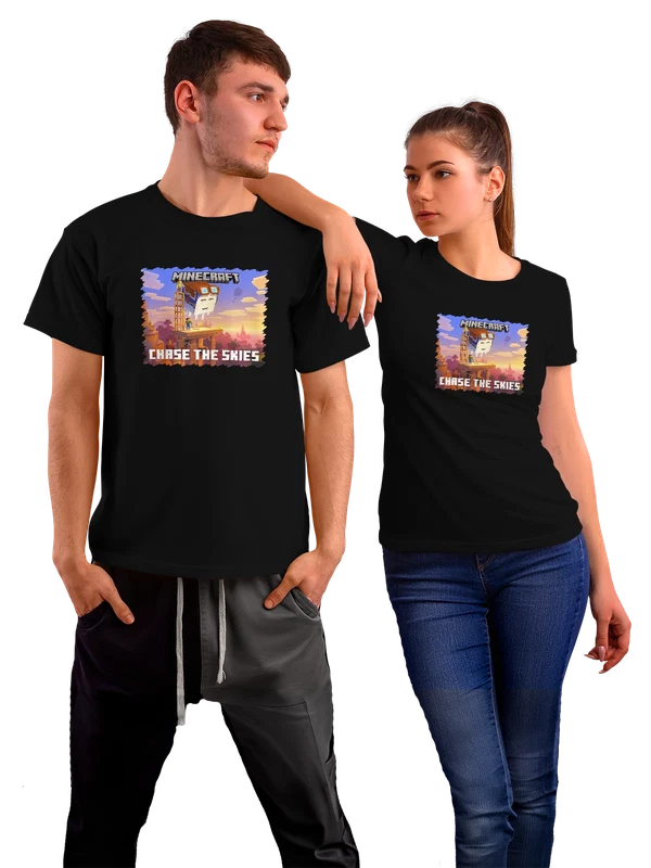 Футболка Игра Minecraft Chase the Skies Video Game — Чёрная, фото 1