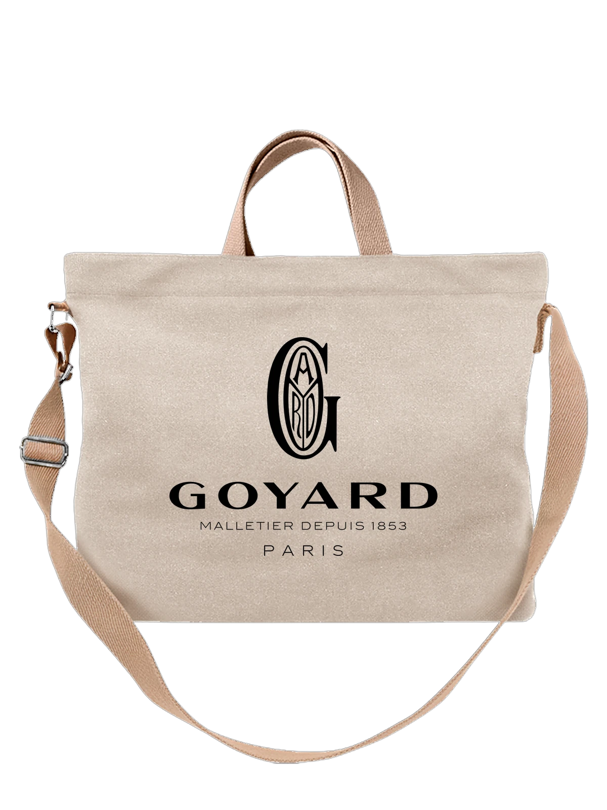 Сумка Goyard белая с принтом — узнаваемый логотип — Белая, фото 1