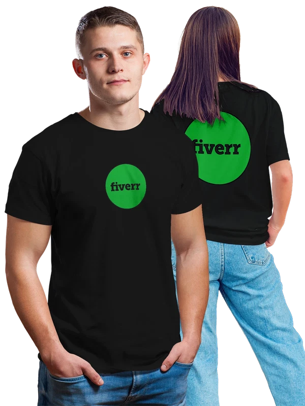 Футболка Fiverr — Чёрная, фото 1