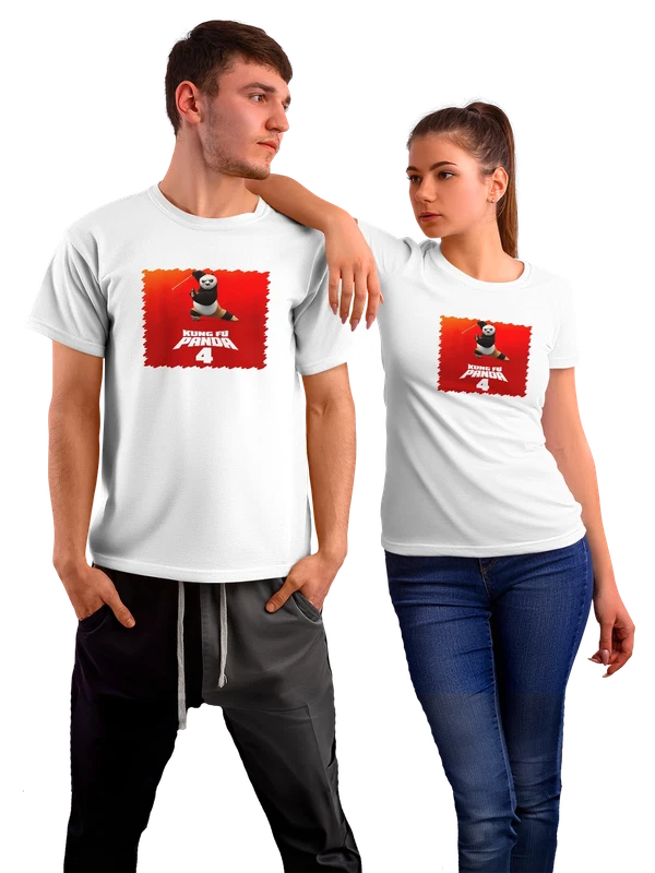 Футболка кино фильм По в Кунг фу Панда 4 — Белая, фото 1