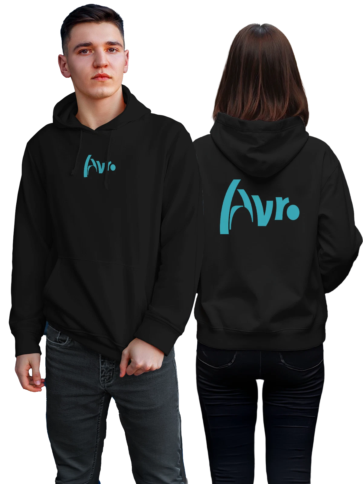 Худи Avro чёрное с принтом — футболка для автолюбителя — Чёрная, фото 1
