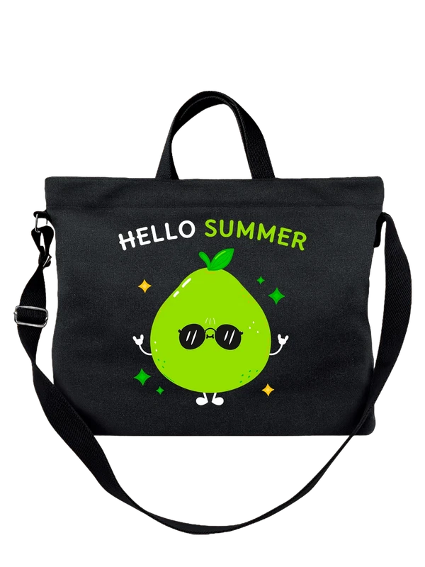 Сумка лайм hello summer — Чёрная, фото 1