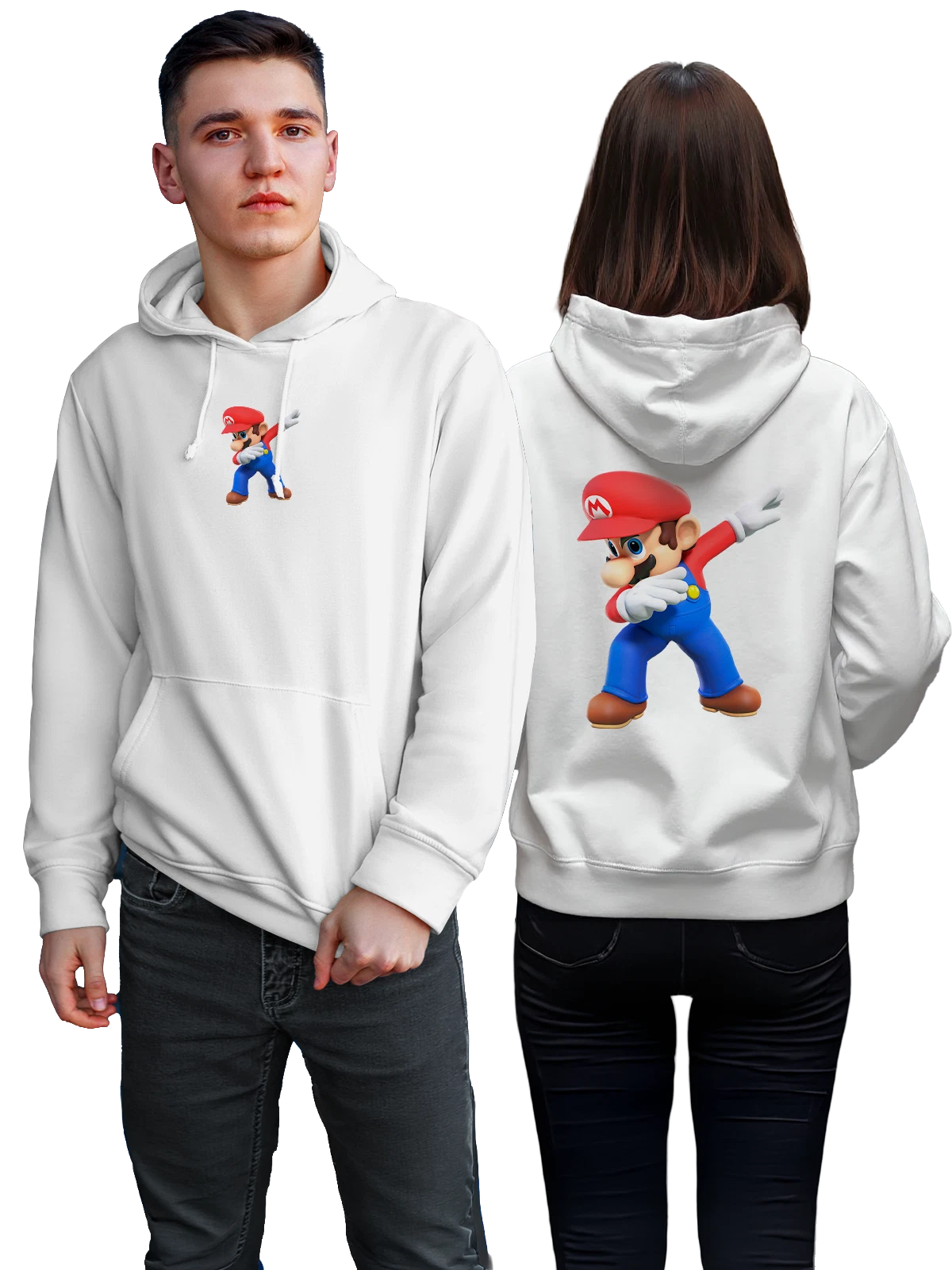 Худи Супер Марио Super Mario белое с принтом — платформер — Белая, фото 1