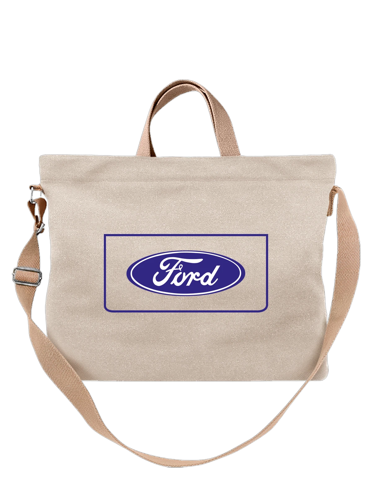 Сумка Ford белая с принтом — геометрическая композиция — Белая, фото 1