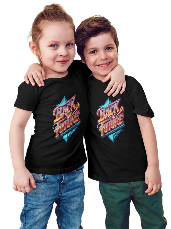 Футболка Назад в будущее Back to the Future мультфильм — Чёрная, фото 1