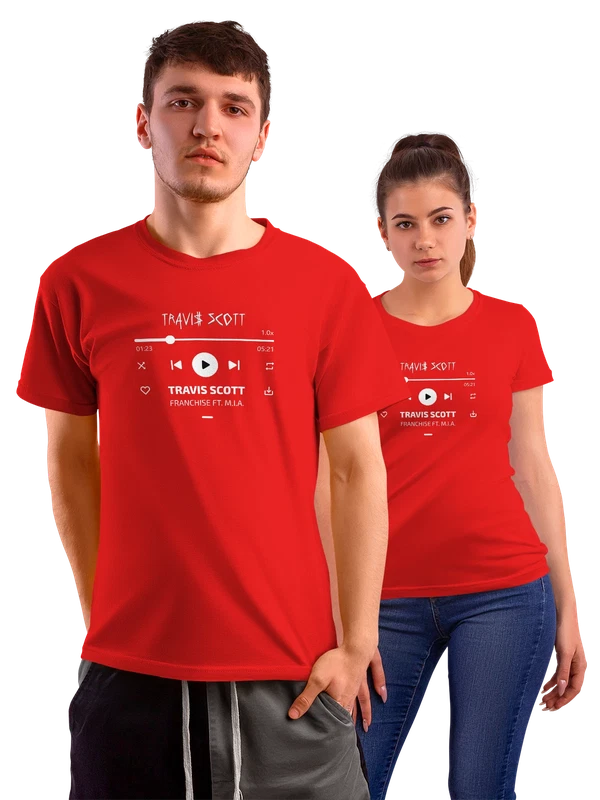 Футболка Travis Scott Franchise Франшиза — Красная, фото 1