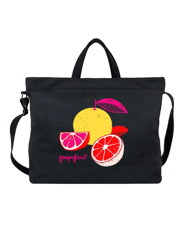 Сумка с грейпфрутом grapefruit — Чёрная, фото 1