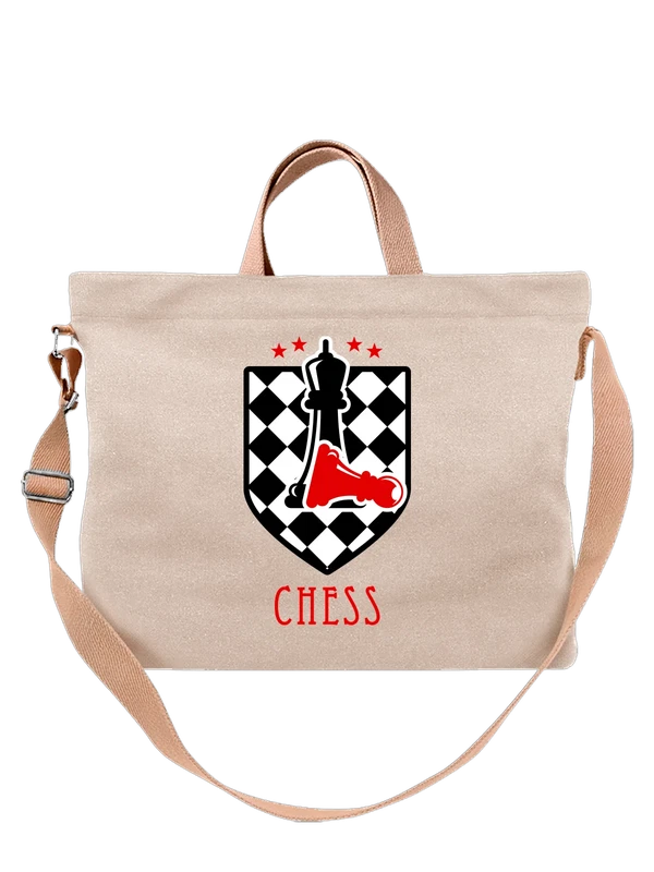 Сумка с надписью chess — Белая, фото 1