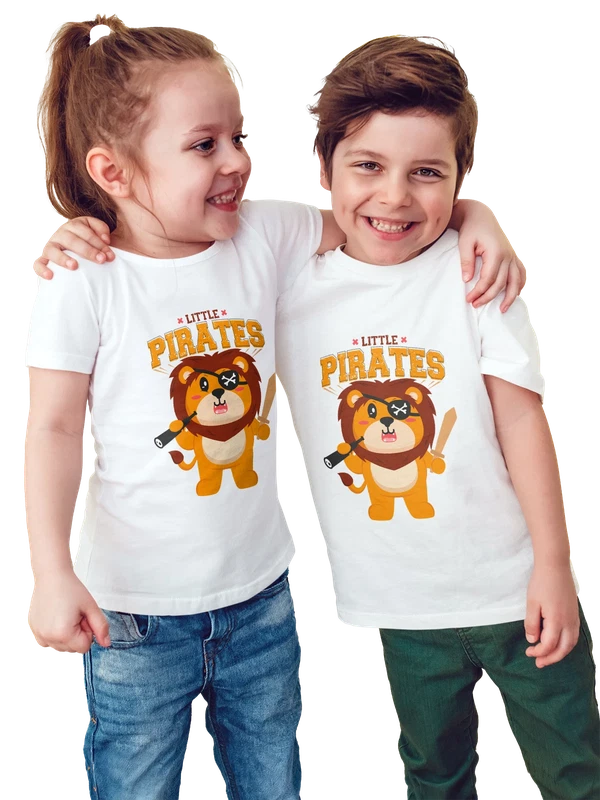 Футболка лев пират little pirates — Белая, фото 1