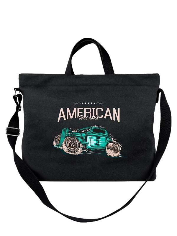 Сумка гоночный ретро автомобиль american hot rod — Чёрная, фото 1