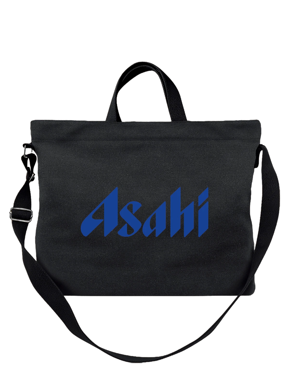 Сумка Asahi чёрная с принтом — современная айдентика — Чёрная, фото 1