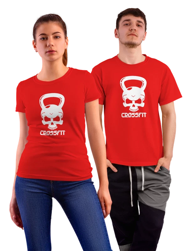 Футболка с гирей crossfit — Красная, фото 1