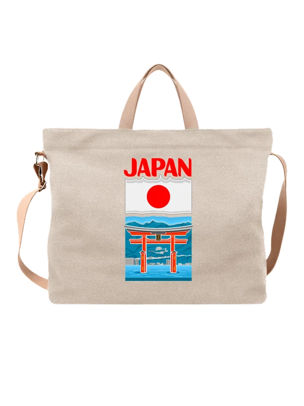 Сумка с флагом Японии Japan — Белая, фото 1