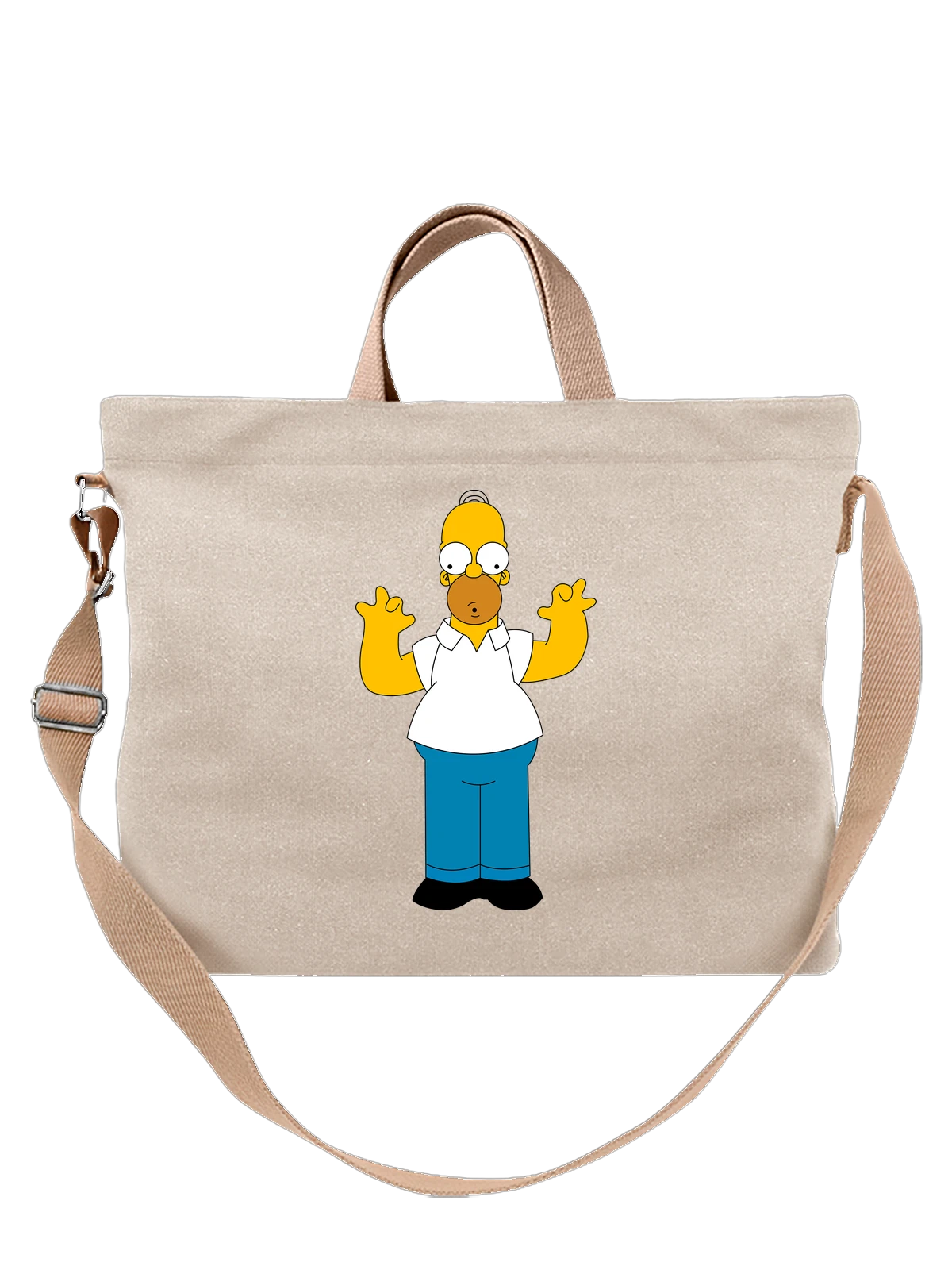 Сумка Симпсоны Гомер Homer белая с принтом — Спрингфилд — Белая, фото 1