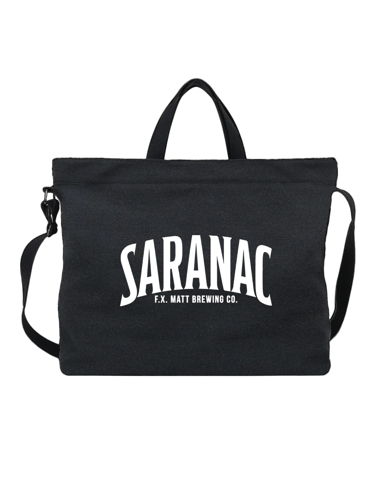 Сумка Saranac чёрная с принтом — футболка для вечеринки — Чёрная, фото 1