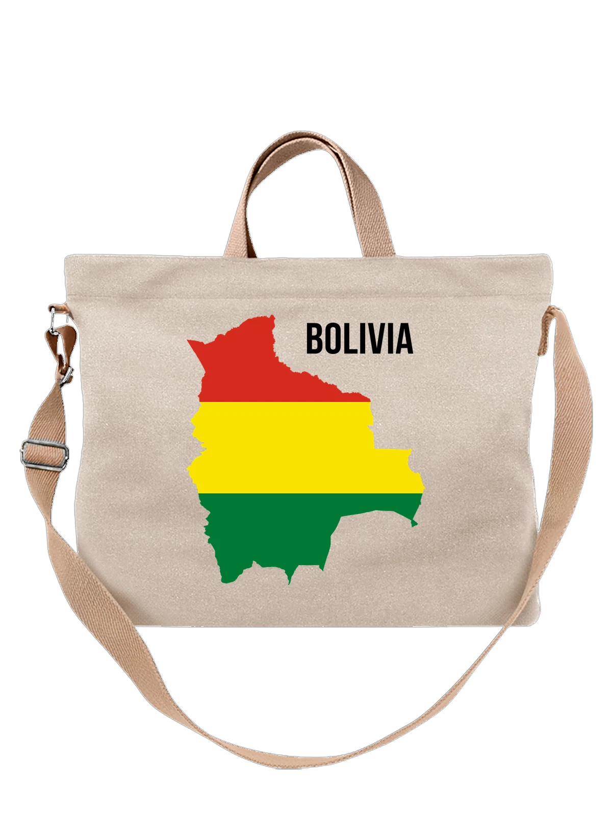 Сумка с флагом Боливии Bolivia белая с принтом — национальная символика — Белая, фото 1