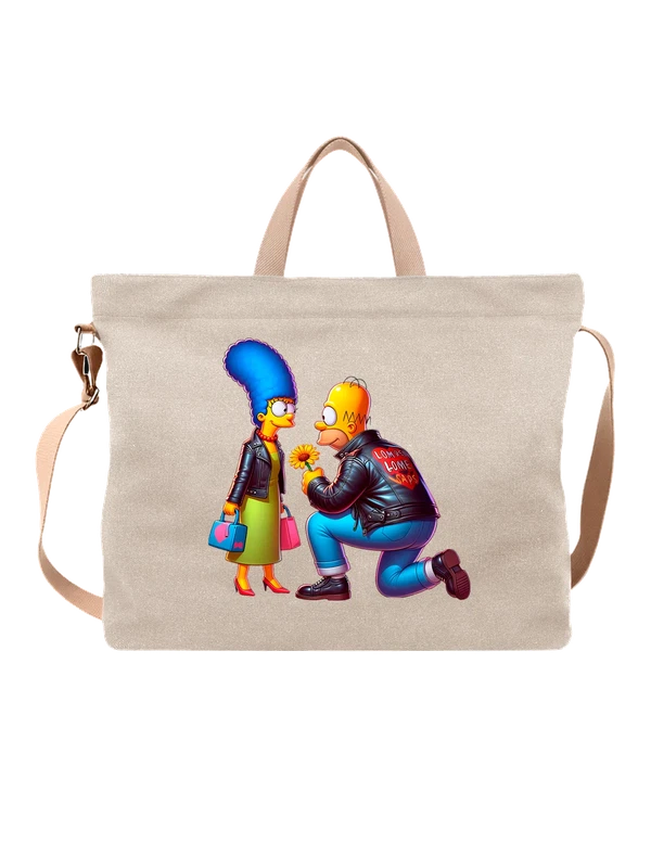 Сумка с Гомером Мардж Симпсонами Simpsons — Белая, фото 1