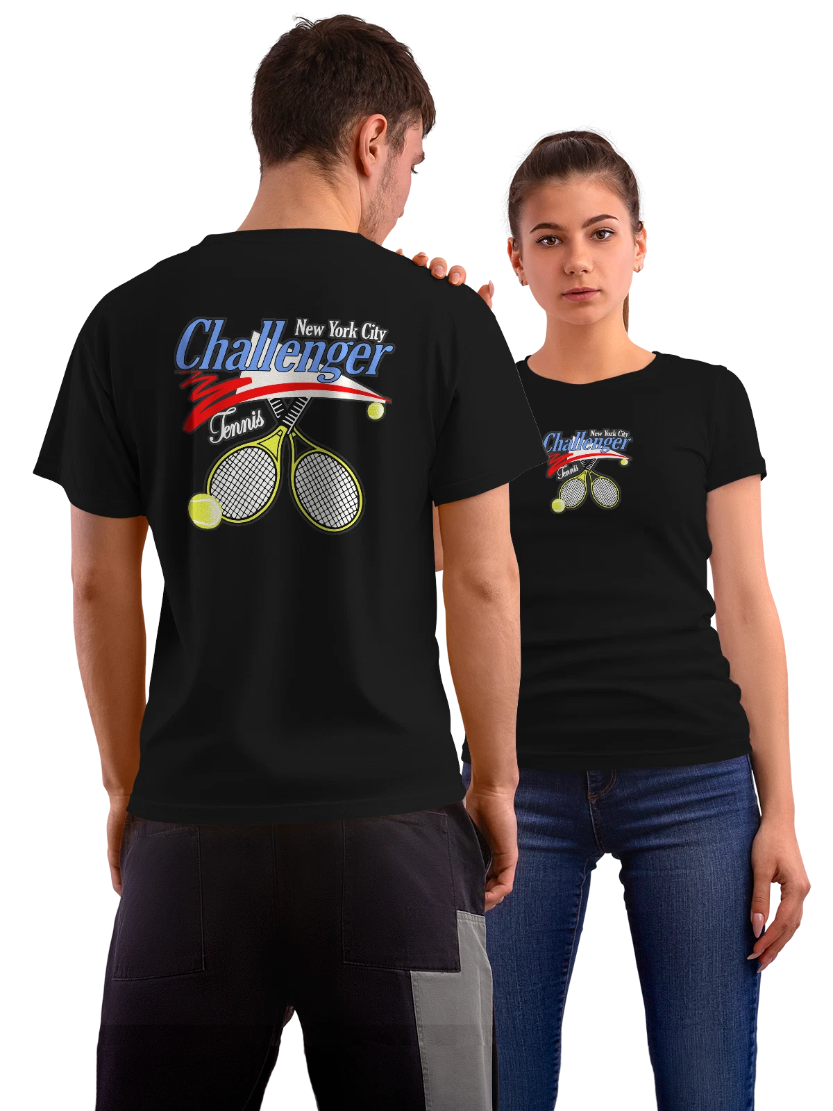Футболка Теннис New York City tennis чёрная с принтом на спине — спортивный инвентарь — Чёрная, фото 1