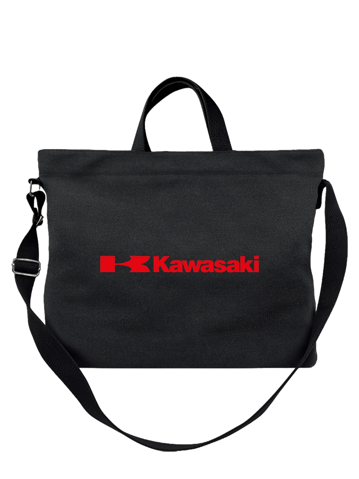 Сумка Kawasaki чёрная с принтом — гоночная культура — Чёрная, фото 1