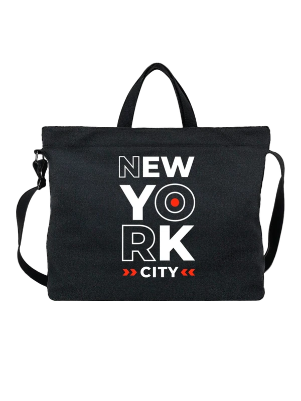 Сумка с надписью Нью Йорк New York — Чёрная, фото 1