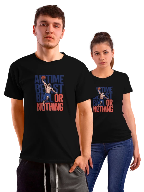 Футболка Баскетболист Air Time Beast Ball OR Nothing аниме — Чёрная, фото 1