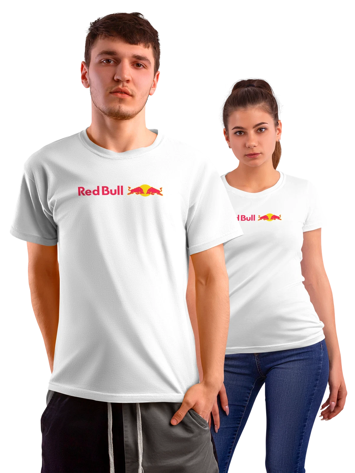 Футболка Red Bull белая с принтом — заряд бодрости — Белая, фото 1