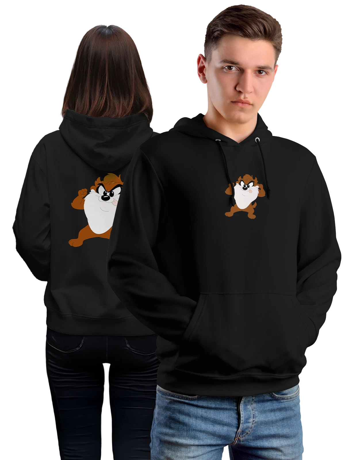 Худи Собака Бэби Луни Тюнз Тэз чёрное с принтом — Daffy Duck — Чёрная, фото 1