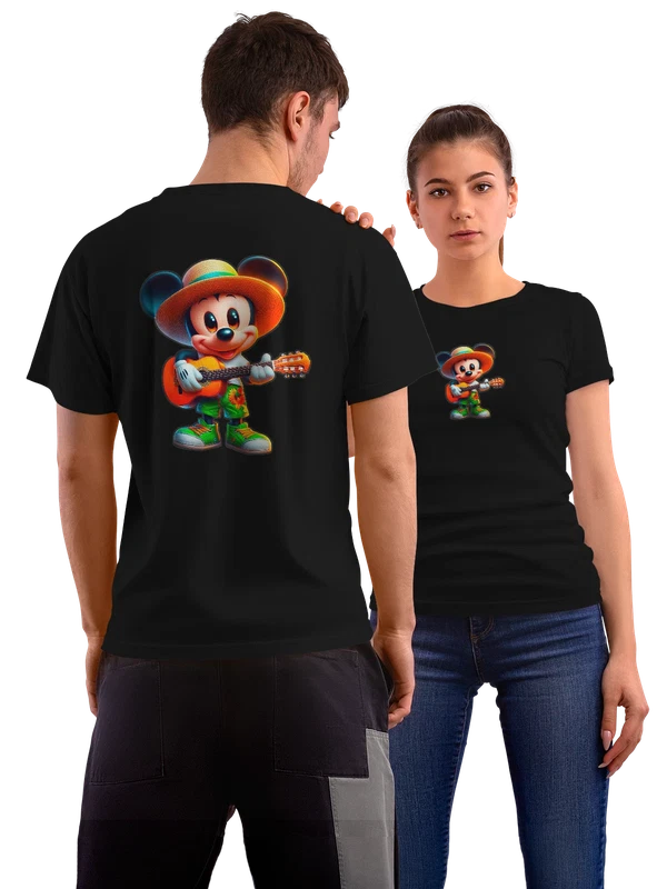 Футболка Микки Маус Mickey Mouse с гитарой — Чёрная, фото 1