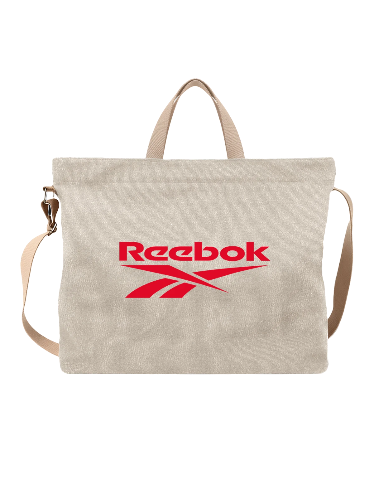 Сумка Reebok белая с принтом — яркий принт — Белая, фото 1