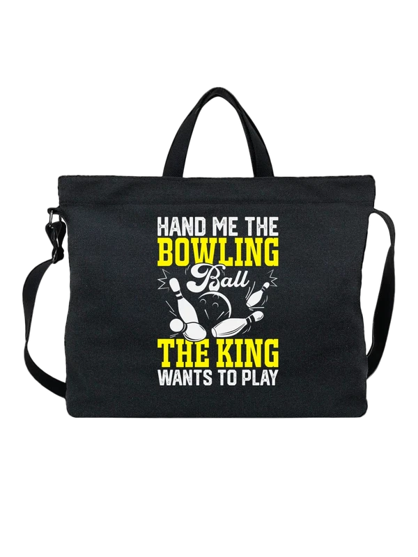 Сумка боулинг the king wants to play — Чёрная, фото 1