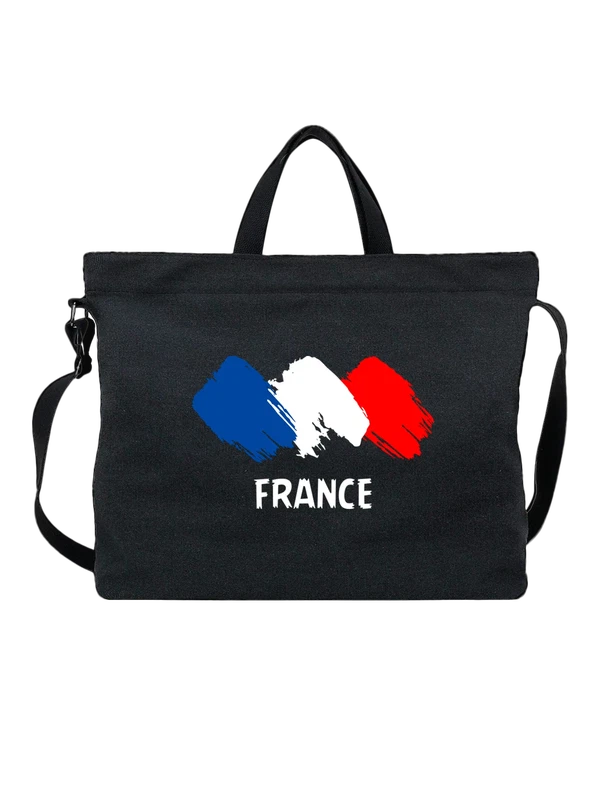 Сумка флаг Франции France — Чёрная, фото 1