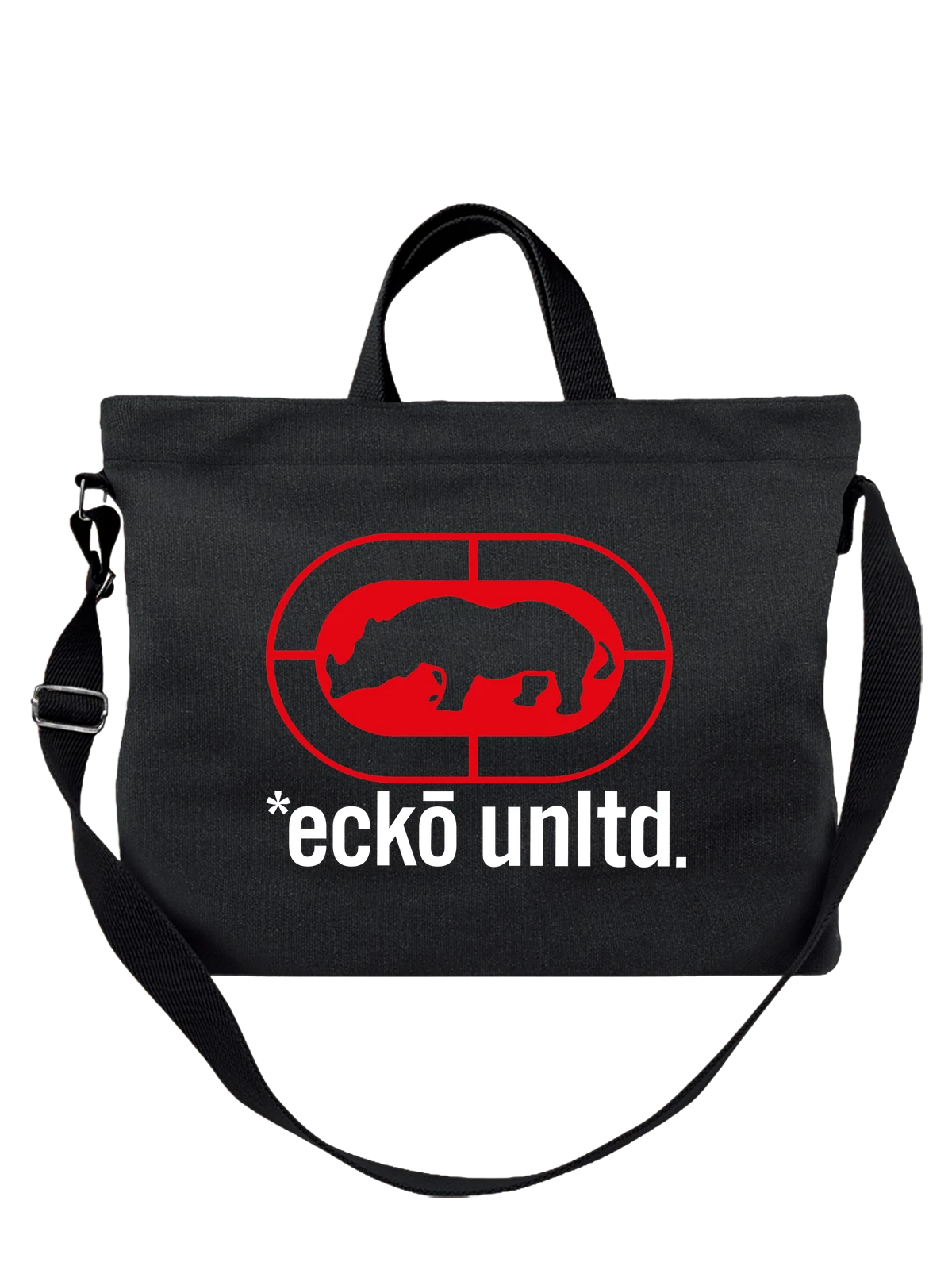 Сумка Ecko Unltd чёрная с принтом — хип хоп культура — Чёрная, фото 1