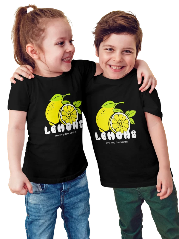 Футболка лимоны lemons — Чёрная, фото 1