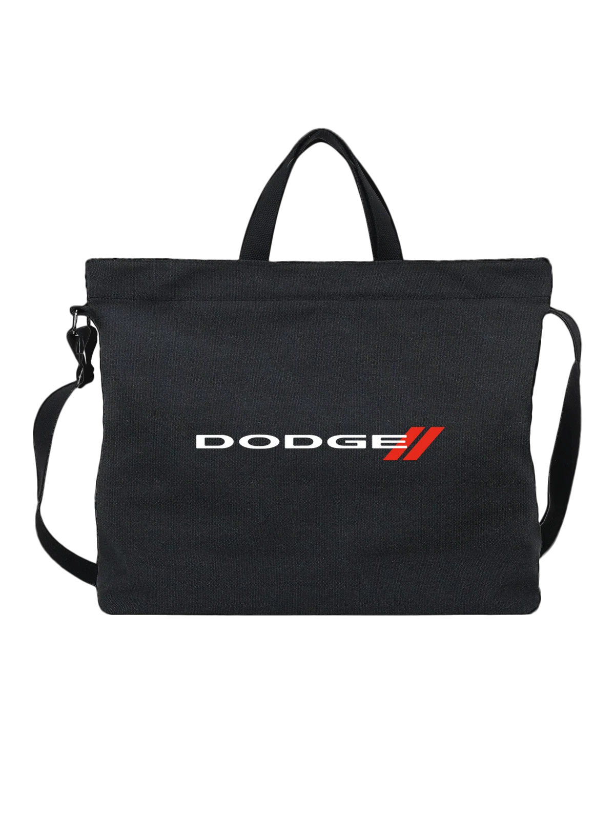 Сумка Dodge чёрная с принтом — современная айдентика — Чёрная, фото 1