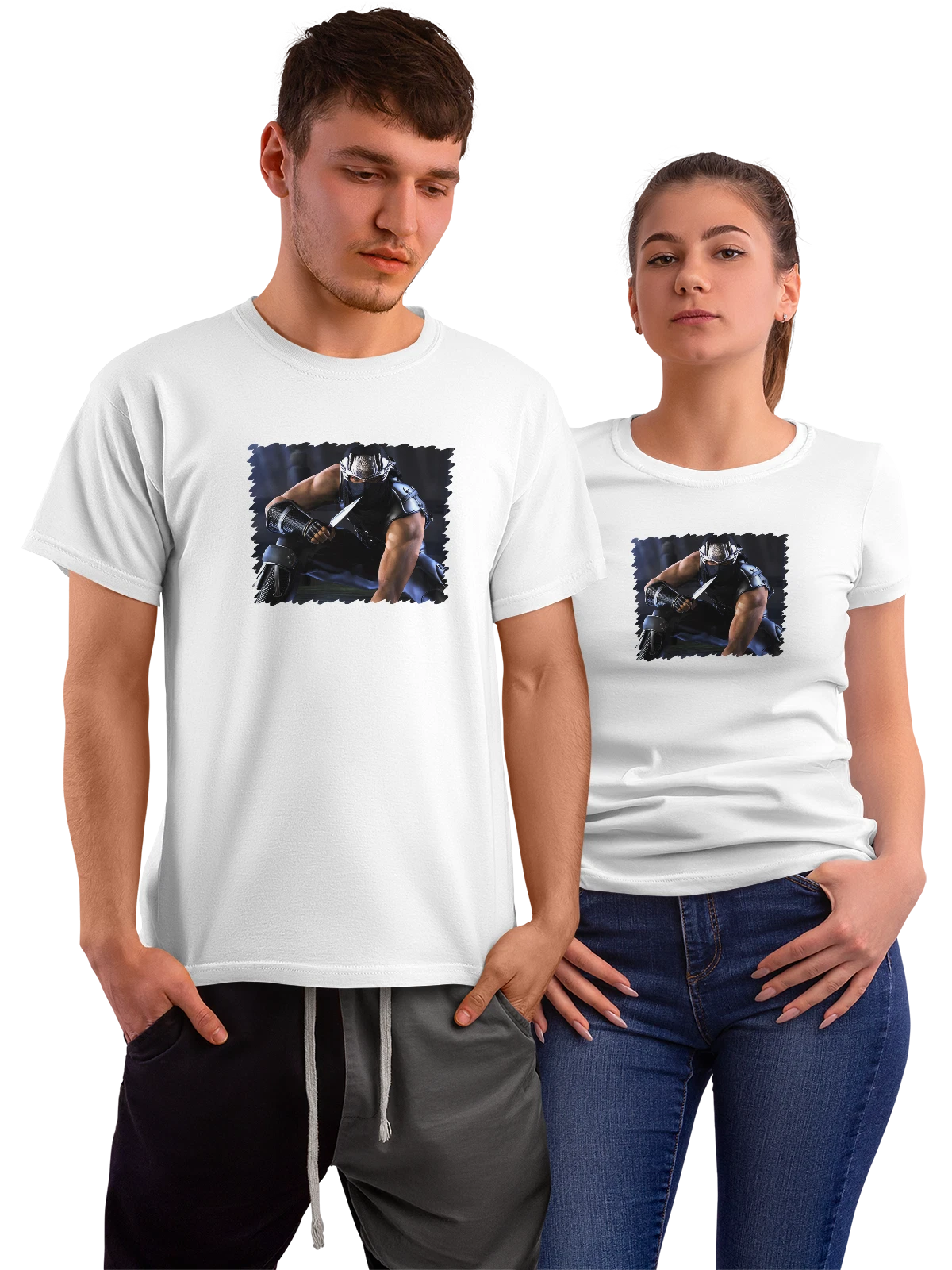Футболка Игра Рю Хаябуса белая с принтом — динамичный герой — Белая, фото 1
