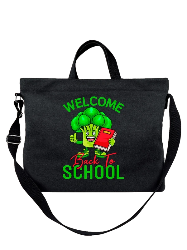 Сумка брокколи back to school — Чёрная, фото 1