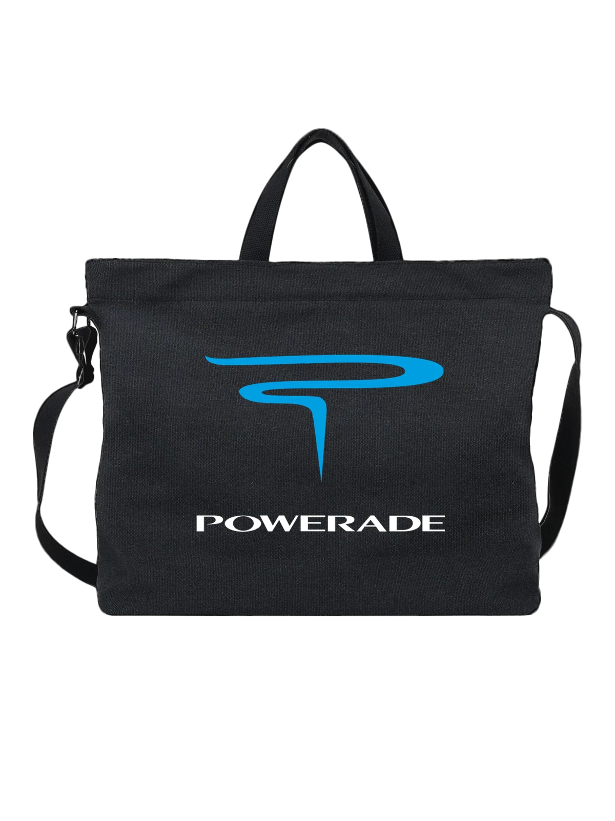 Сумка Powerade чёрная с принтом — современная айдентика — Чёрная, фото 1