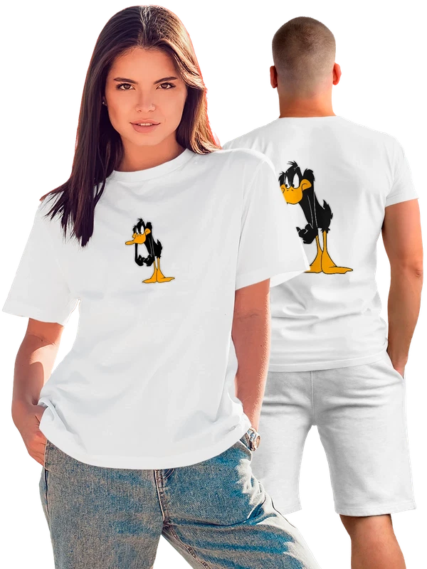 Футболка утка даффи дак daffy duck — Белая, фото 1