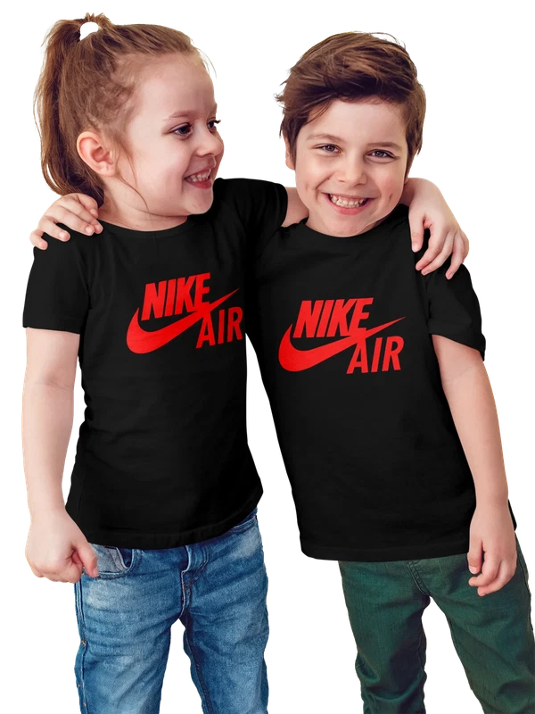 Футболка Nike Air красный логотип — Чёрная, фото 1