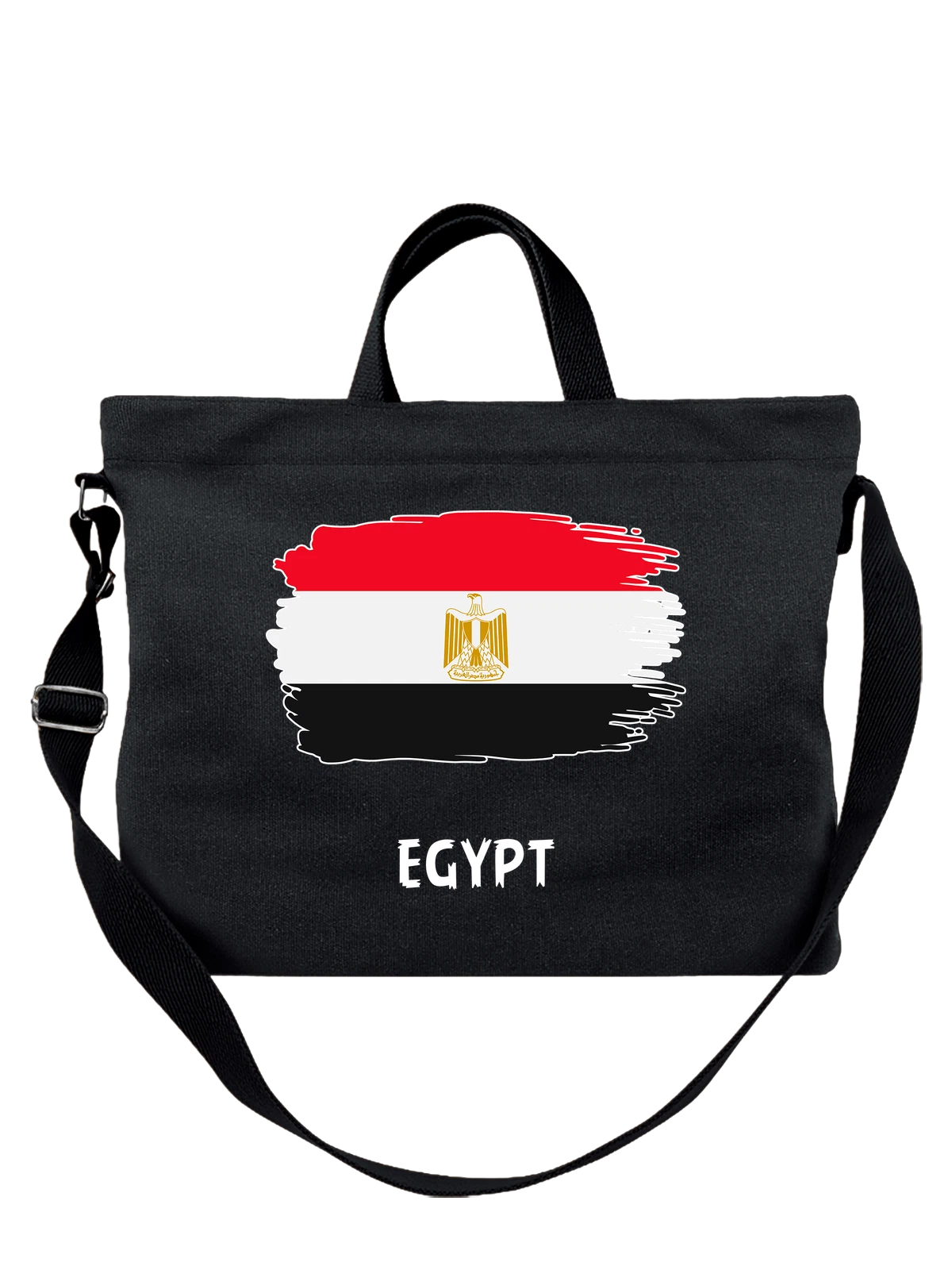 Сумка с флагом Egypt Египет чёрная с принтом — национальная символика — Чёрная, фото 1