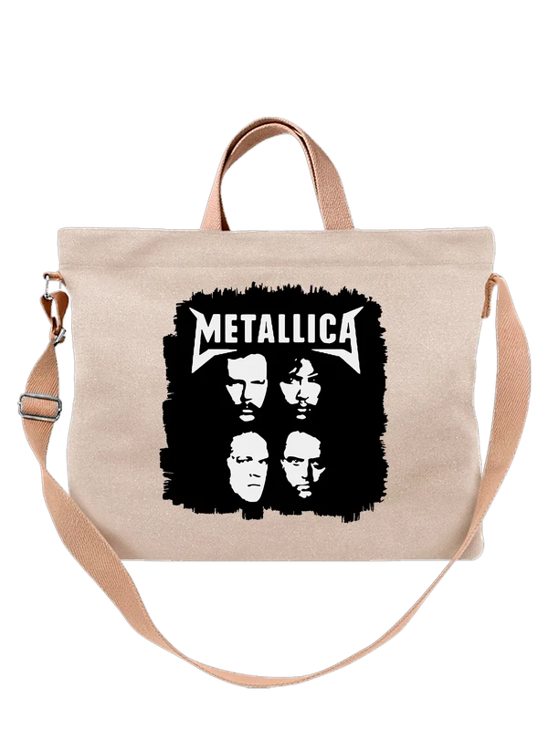 Сумка группа Metallica логотип — Белая, фото 1